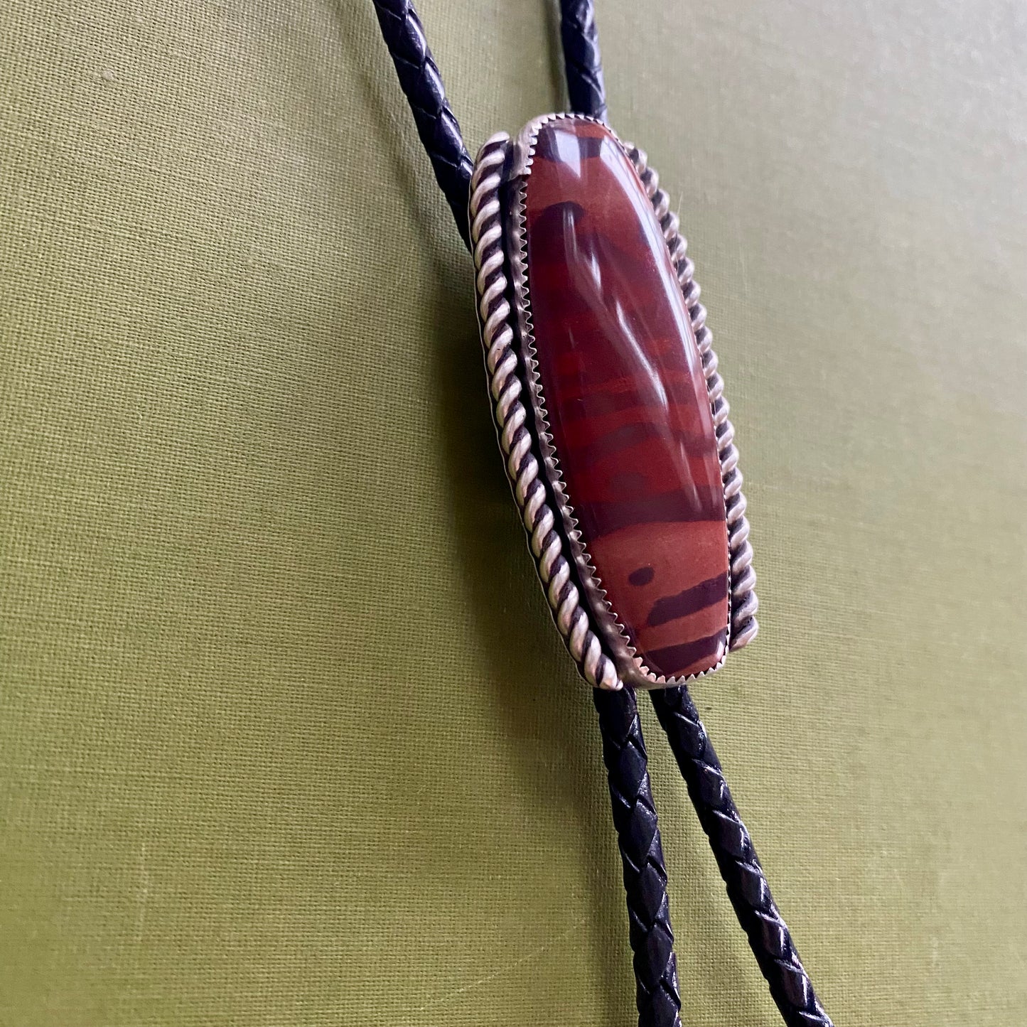 Zebra Jasper Bolo Tie