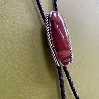 Zebra Jasper Bolo Tie