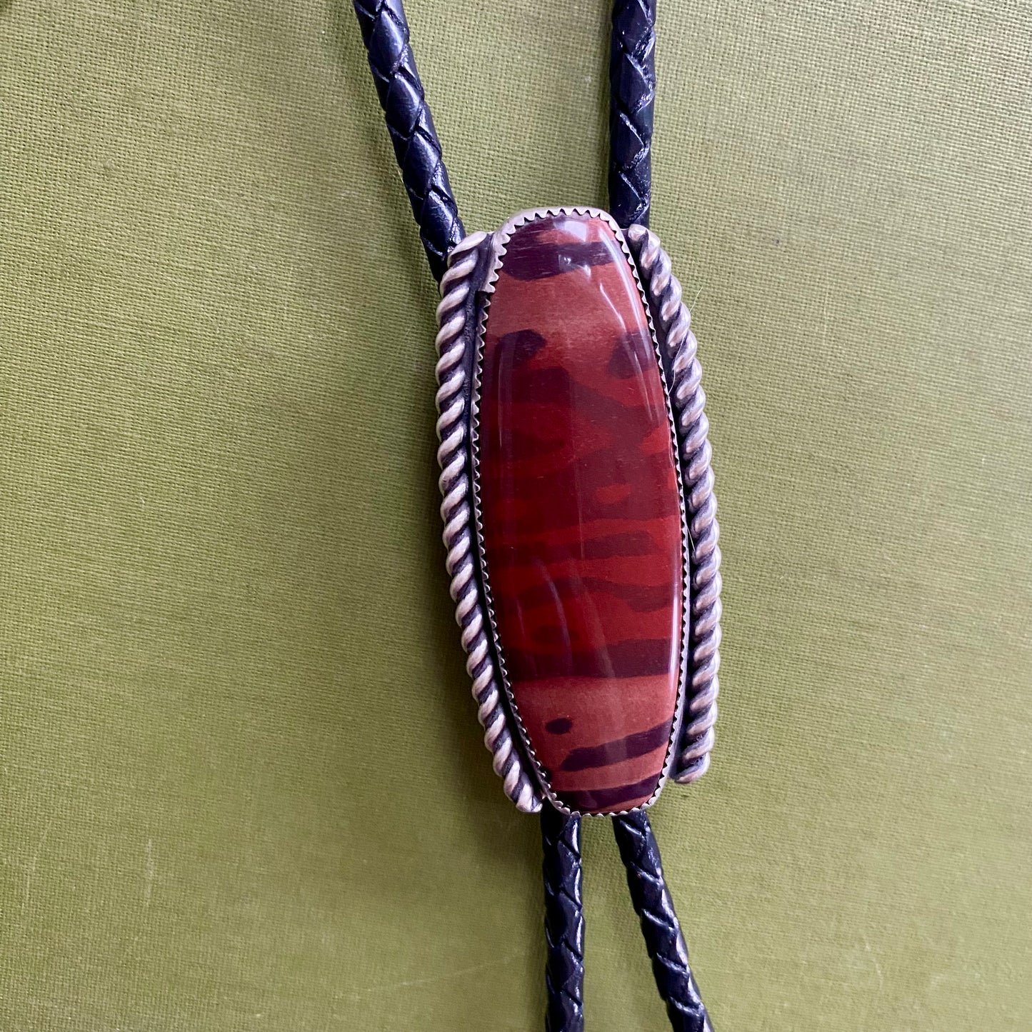 Zebra Jasper Bolo Tie