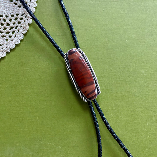 Zebra Jasper Bolo Tie