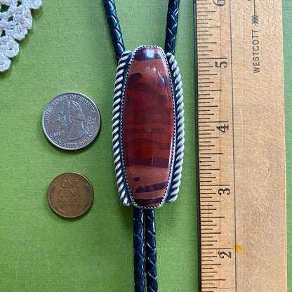 Zebra Jasper Bolo Tie