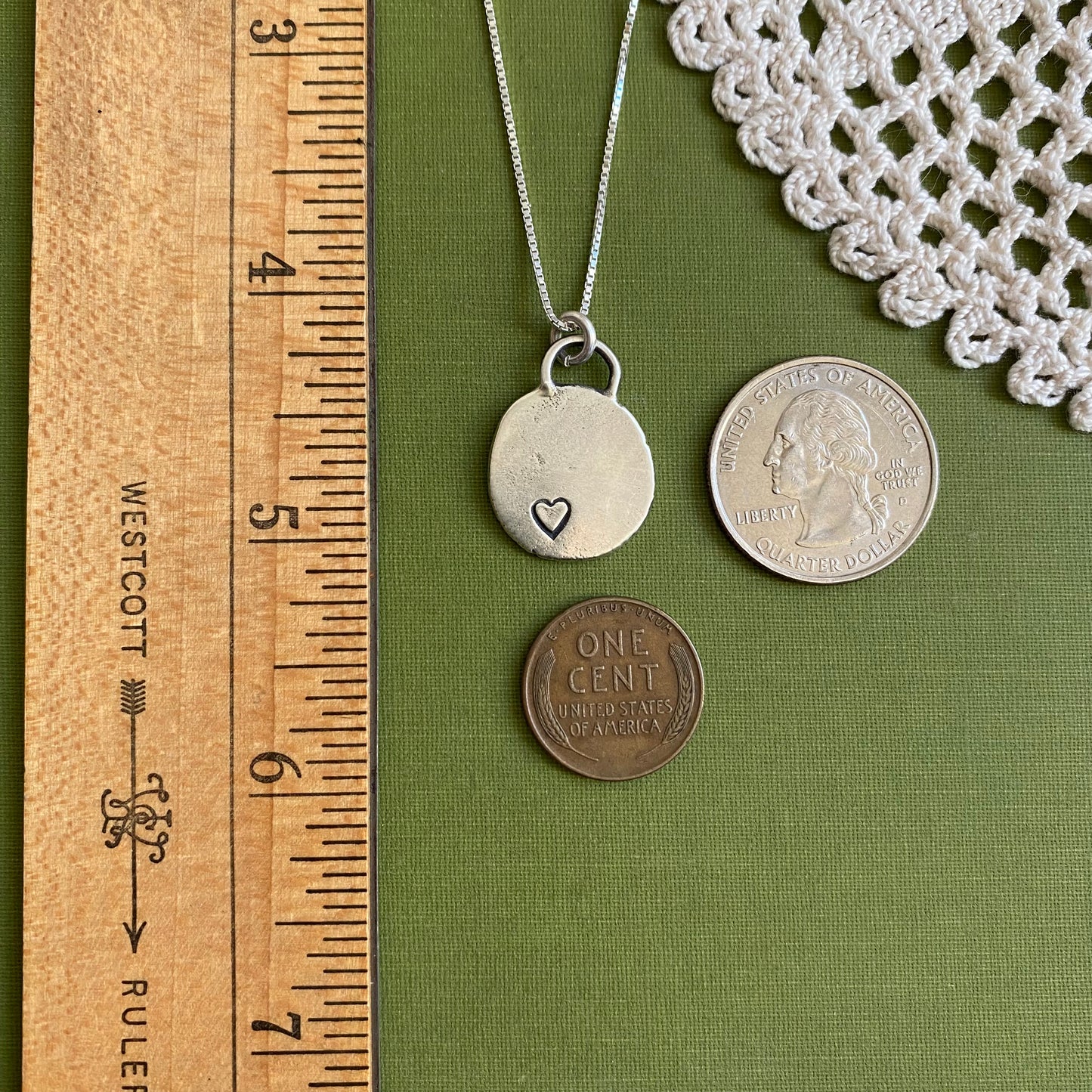 Perfectly Imperfect Stamped Pendant #7