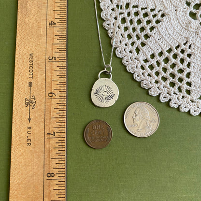 Perfectly Imperfect Stamped Pendant #9