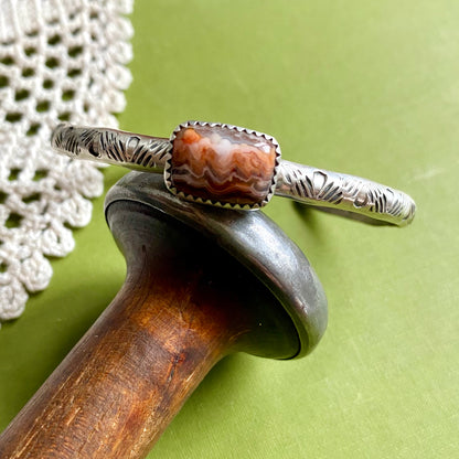 Crazy Lace Agate Cuff Bracelet