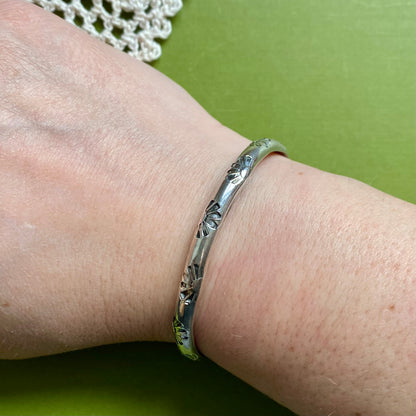 Medium/Large Manon Hand Stamped Cuff Bracelet