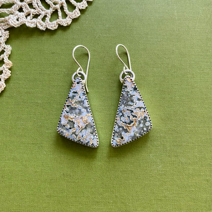 Sage Green Agate Earrings
