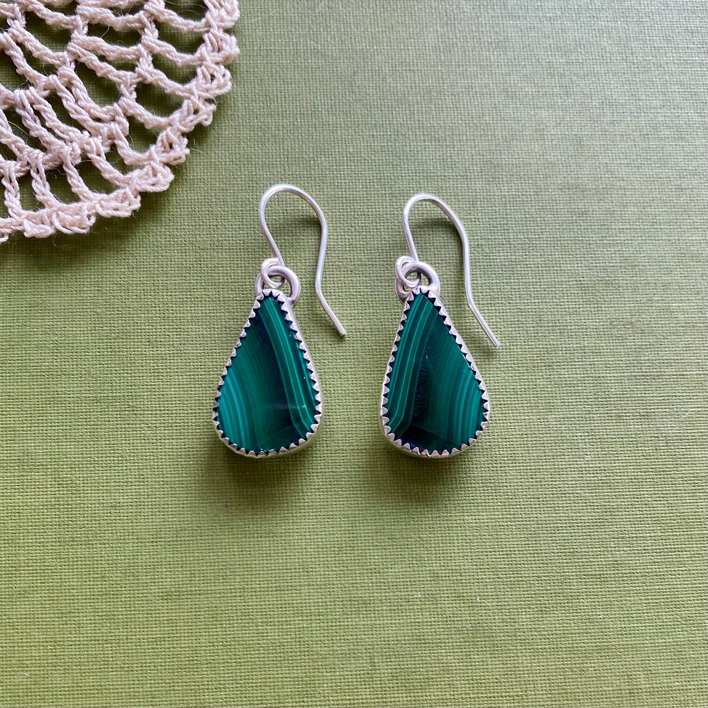 Malachite Earrings