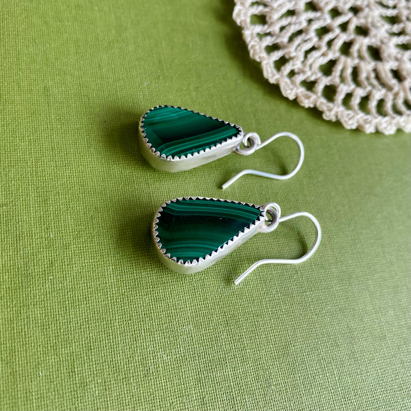 Malachite Earrings