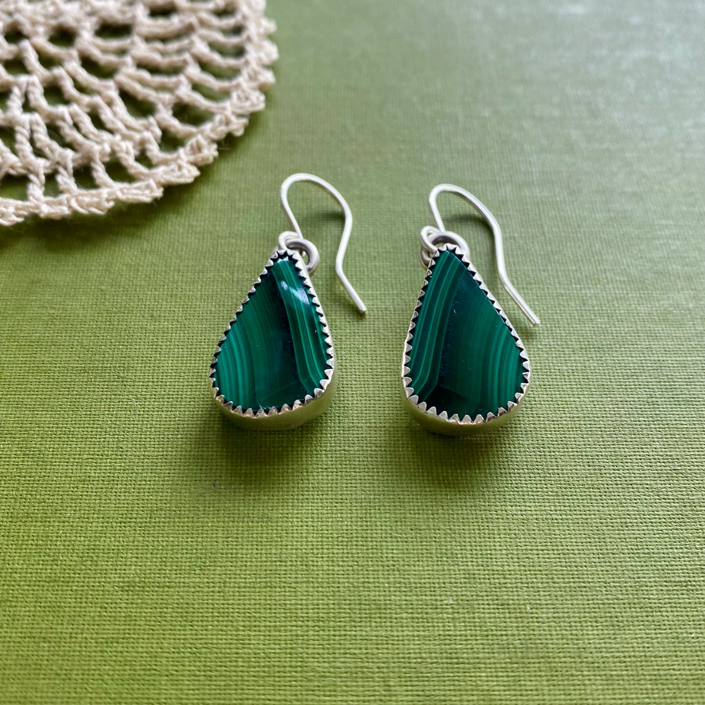 Malachite Earrings