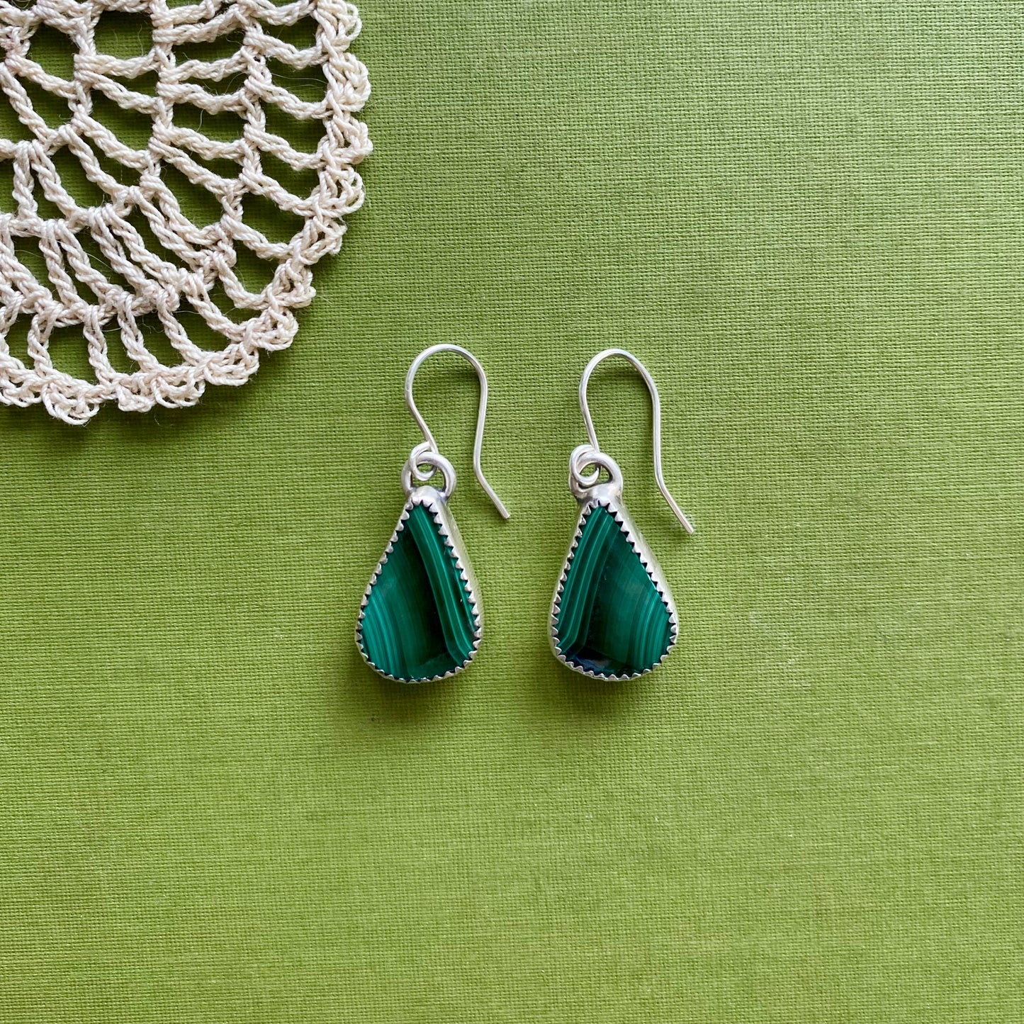 Malachite Earrings