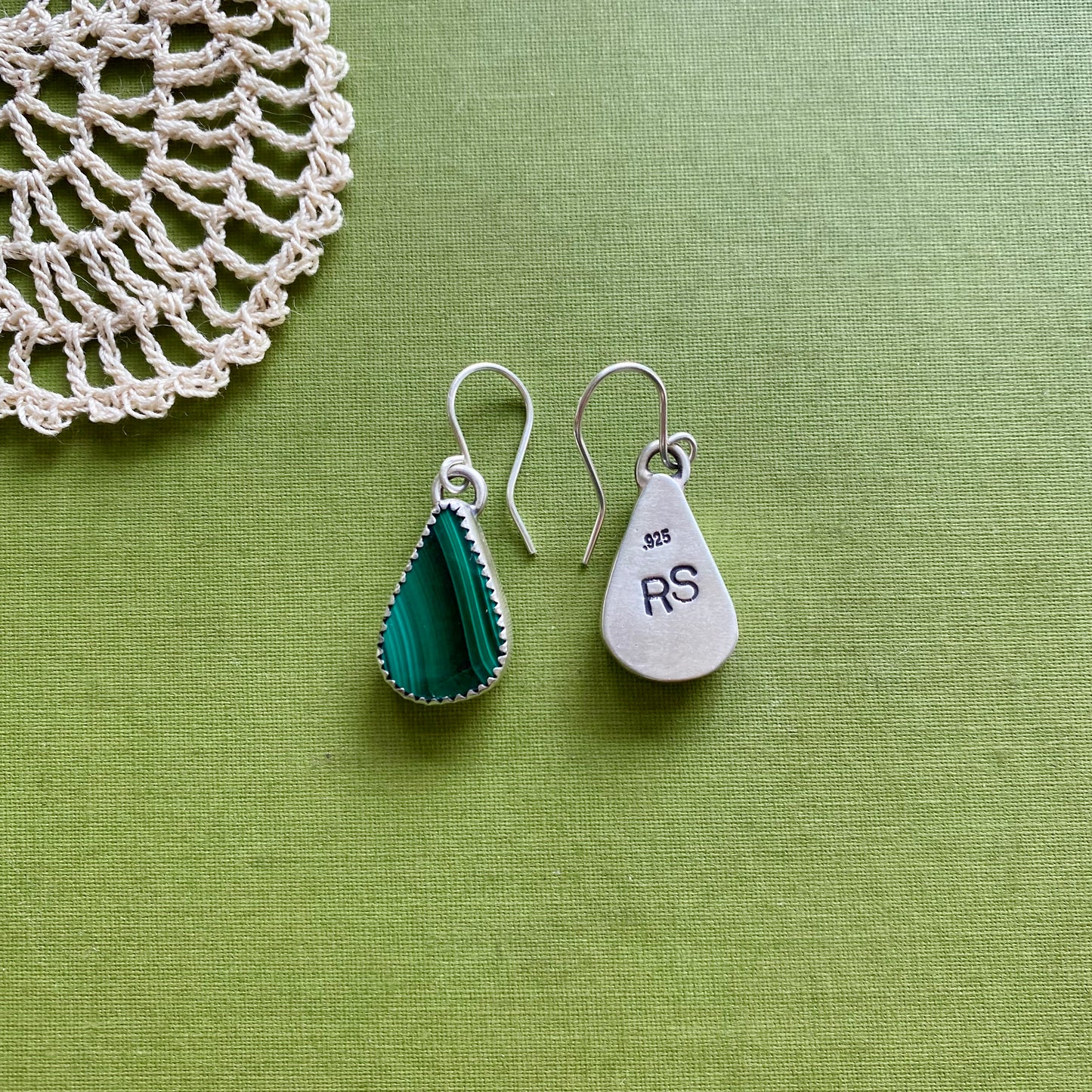 Malachite Earrings