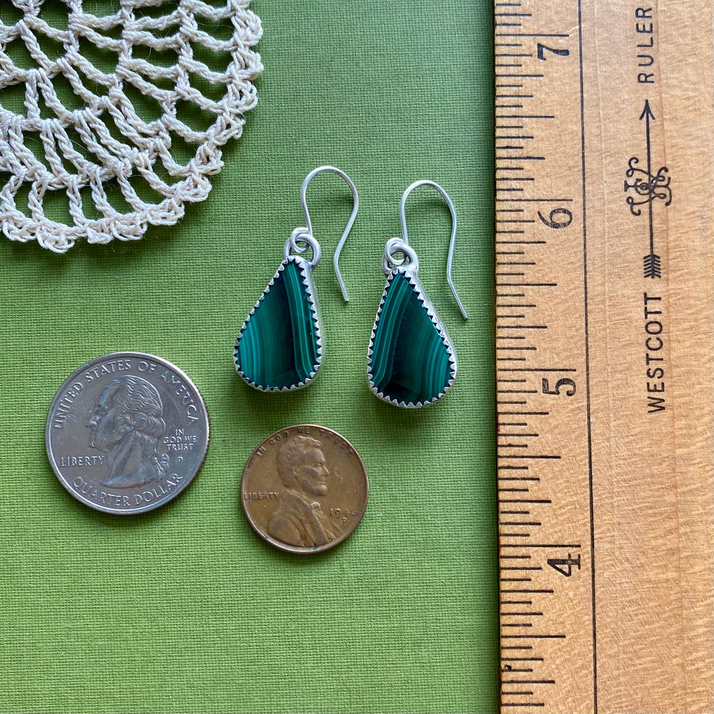 Malachite Earrings