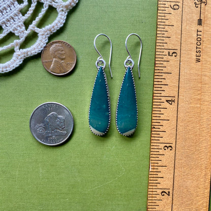 Dark Green Polychrome Jasper Earrings
