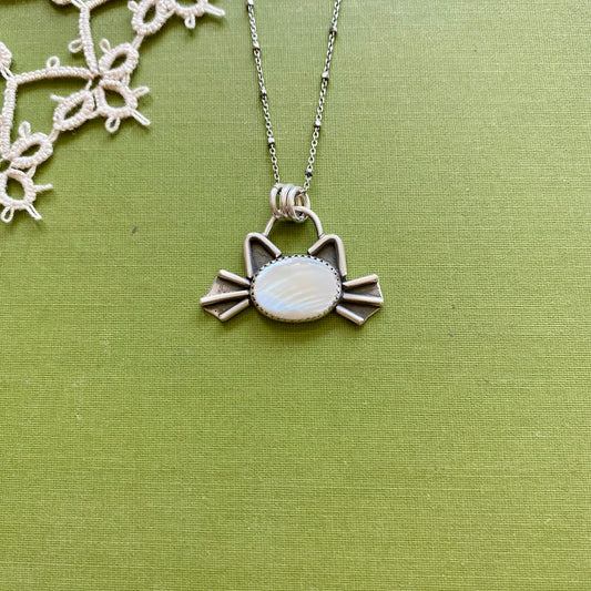 Mother of Pearl Cat Pendant