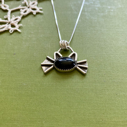 Black Onyx Cat Pendant