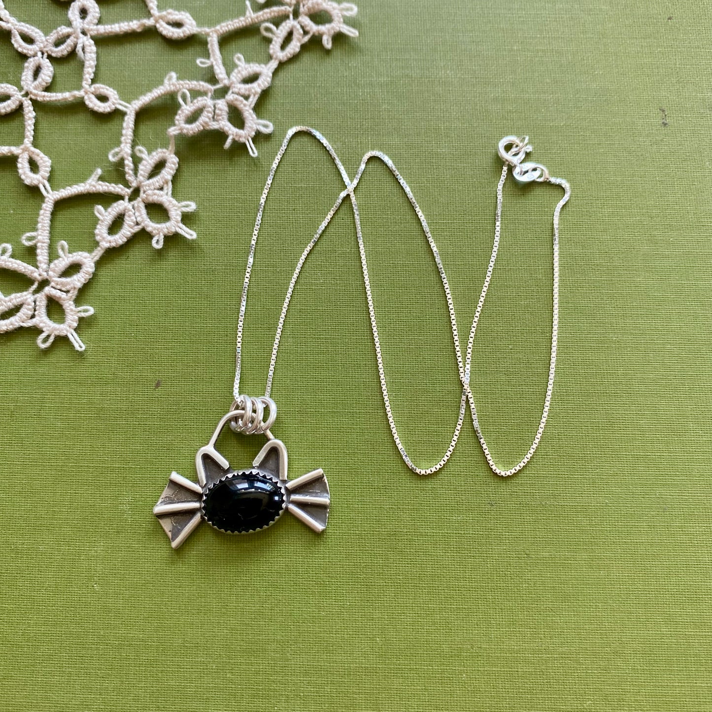 Black Onyx Cat Pendant