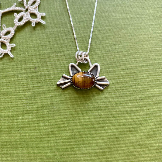 Tiger's Eye Cat Pendant