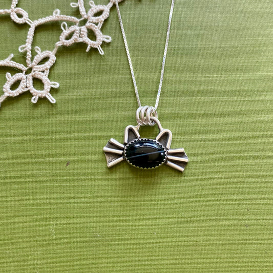 Banded Agate Cat Pendant