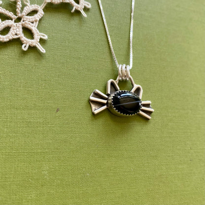 Banded Agate Cat Pendant