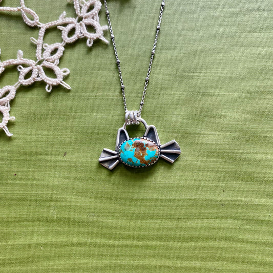 Pilot Mountain Turquoise Cat Pendant