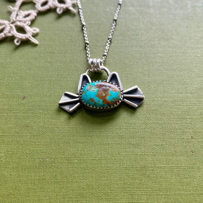Pilot Mountain Turquoise Cat Pendant