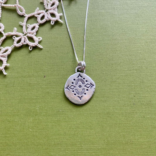 Perfectly Imperfect Stamped Pendant #12