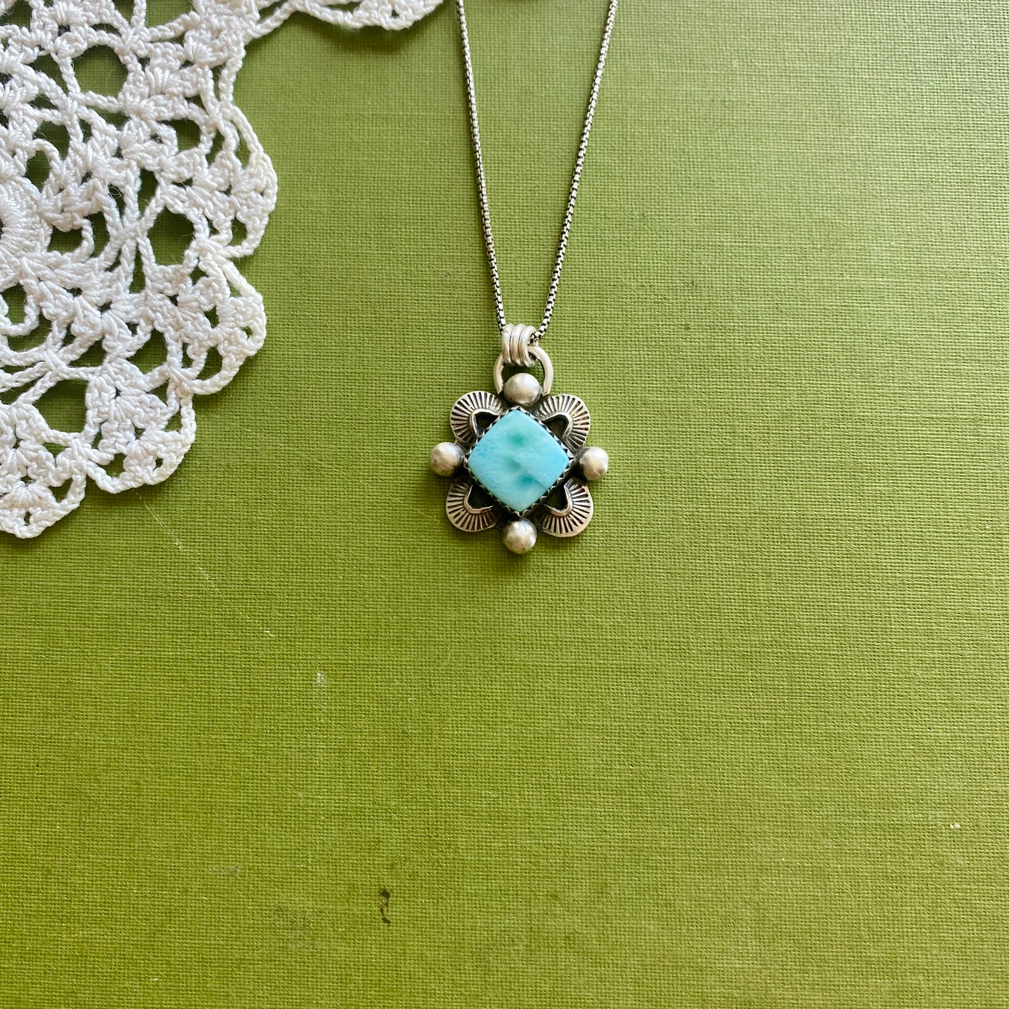 Larimar Square Pendant