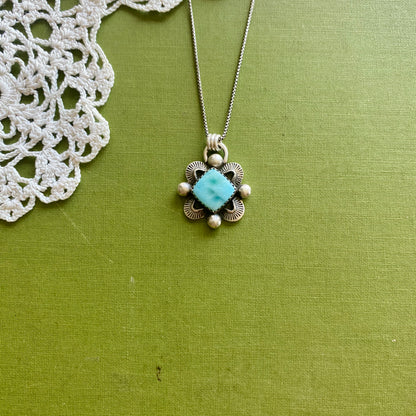 Larimar Square Pendant