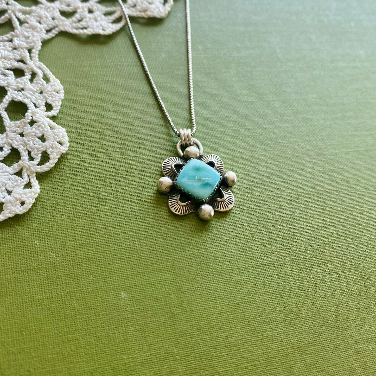 Larimar Square Pendant
