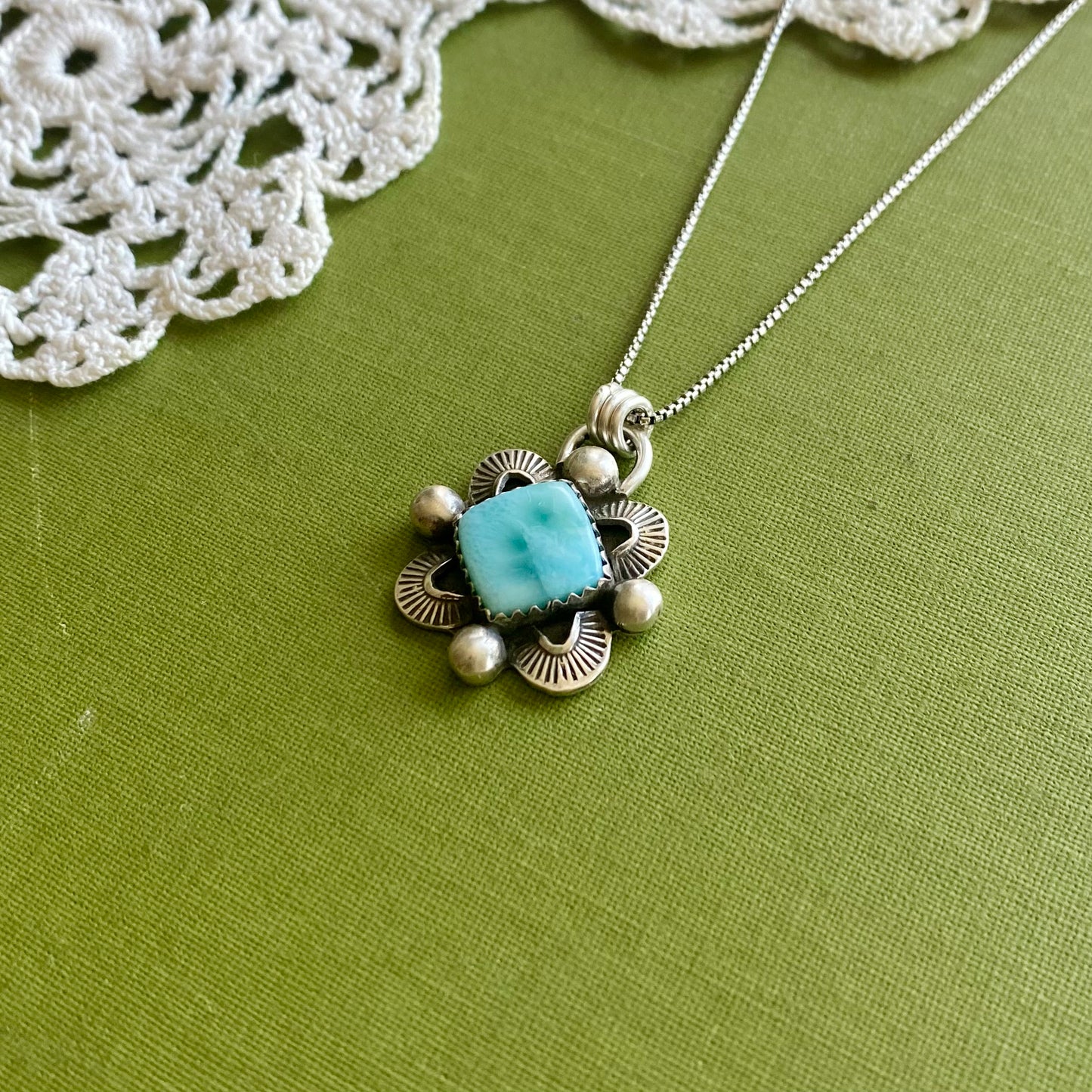 Larimar Square Pendant