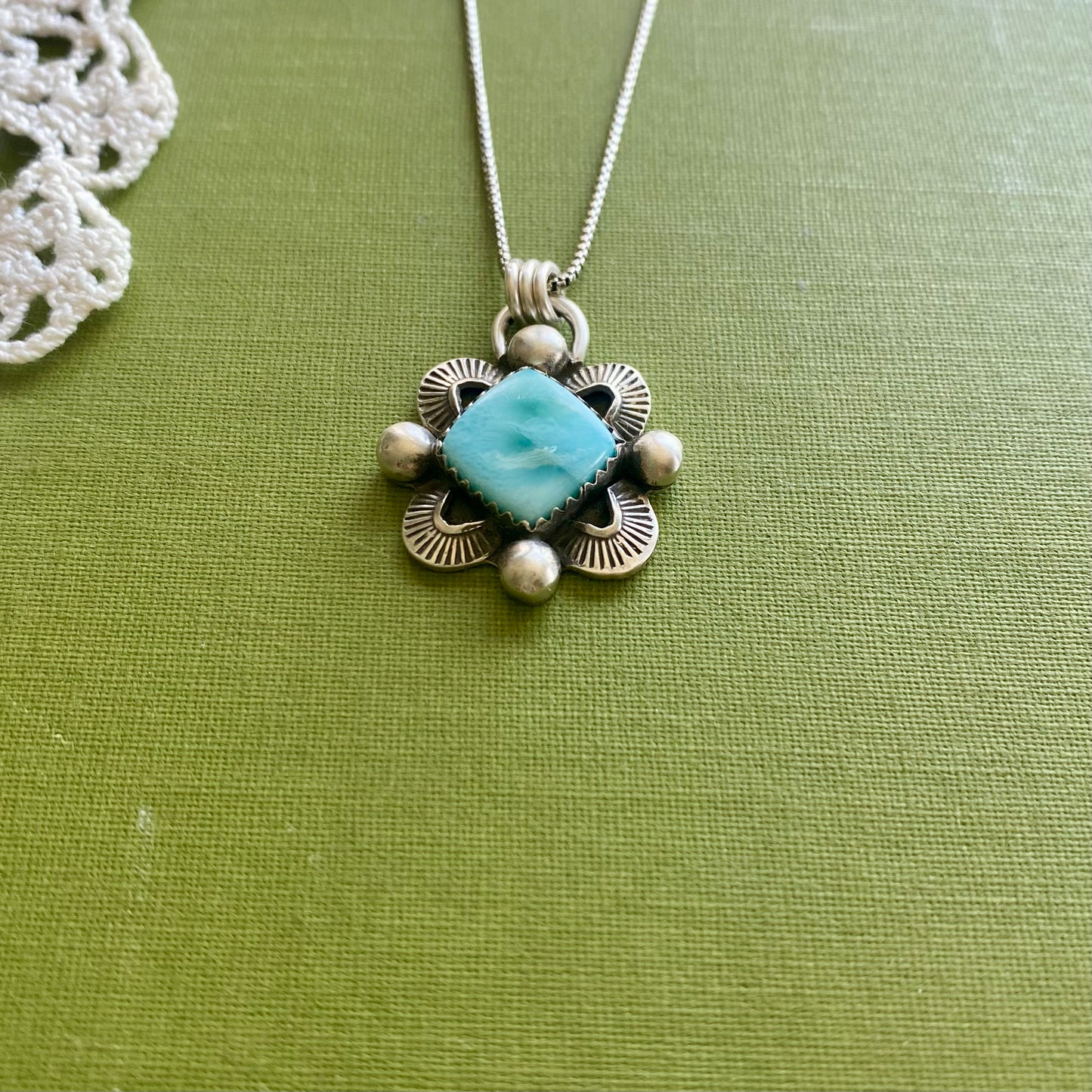 Larimar Square Pendant