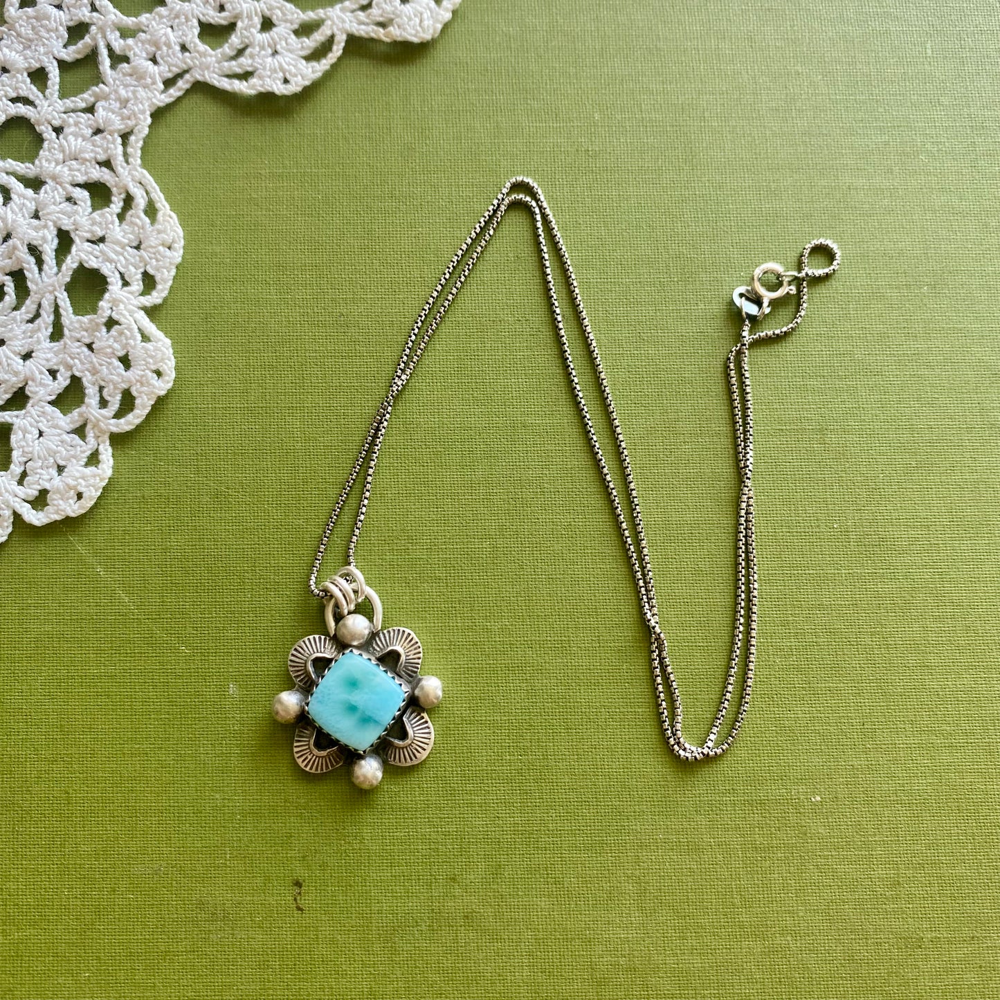 Larimar Square Pendant