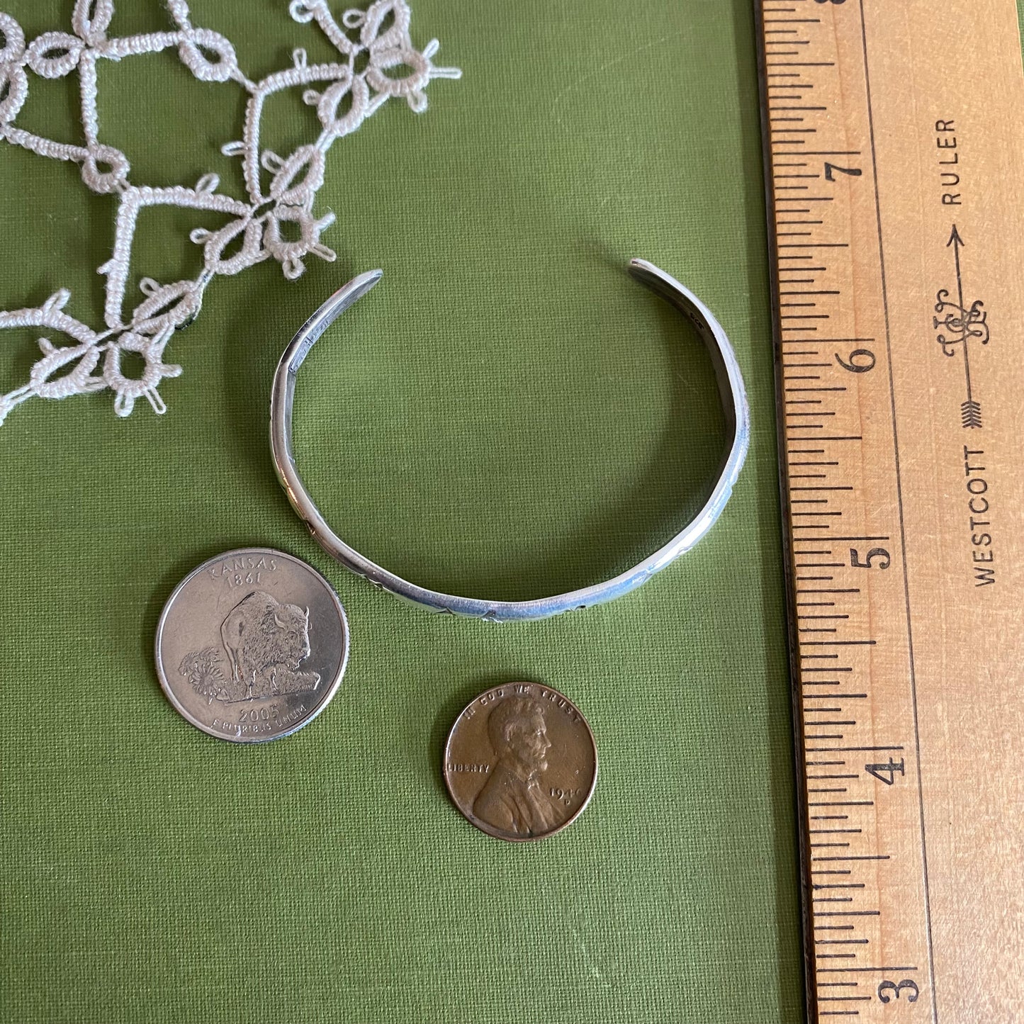 Xsmall/Small Sola Hand Stamped Cuff Bracelet