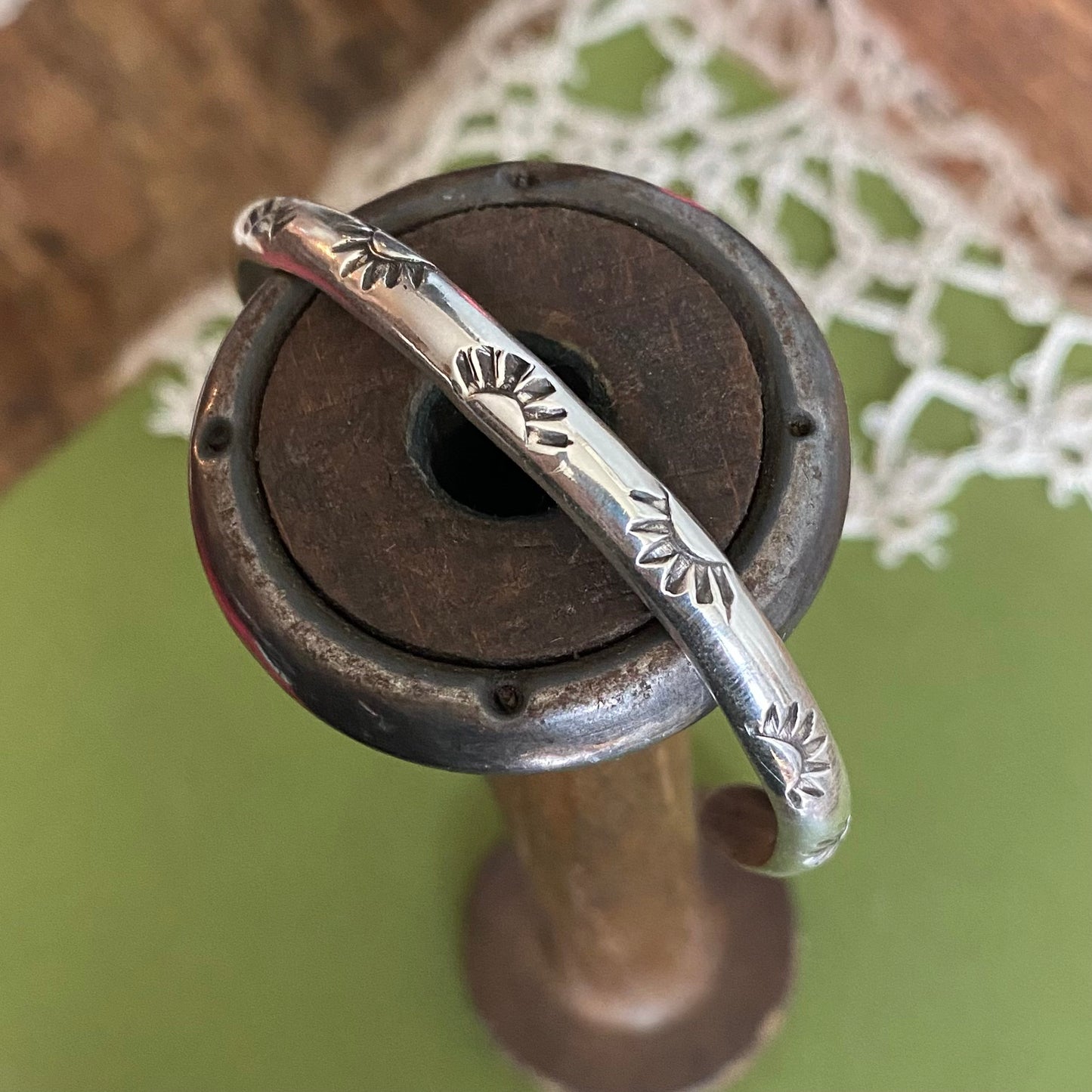 Xsmall/Small Sola Hand Stamped Cuff Bracelet