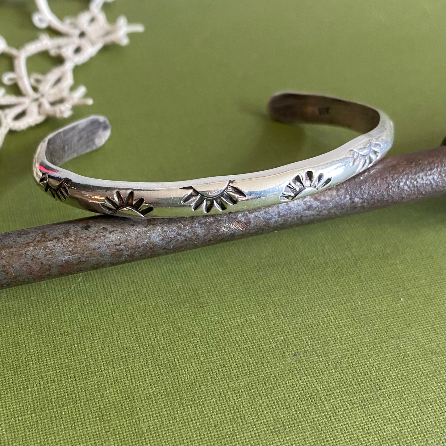 Xsmall/Small Sola Hand Stamped Cuff Bracelet