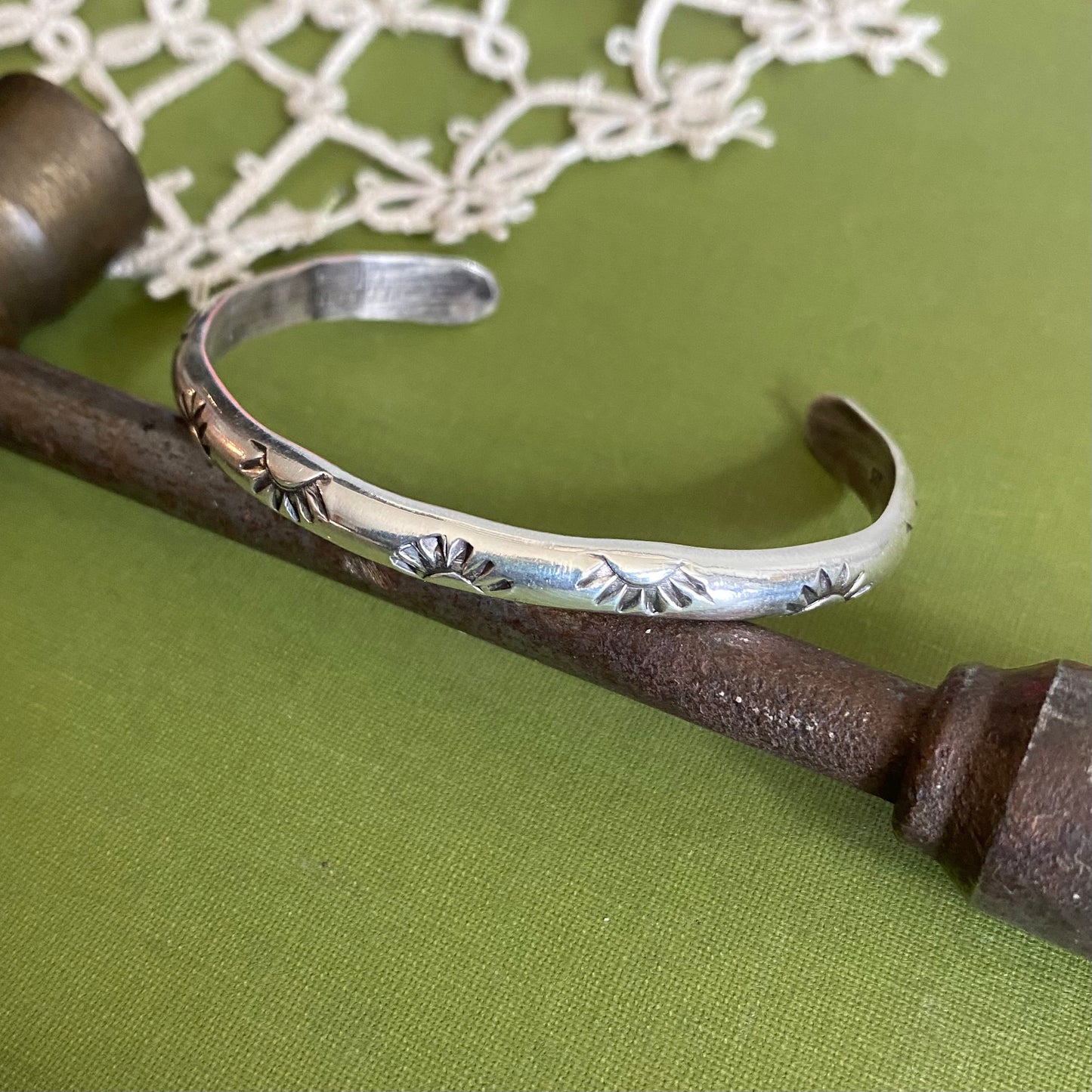 Xsmall/Small Sola Hand Stamped Cuff Bracelet