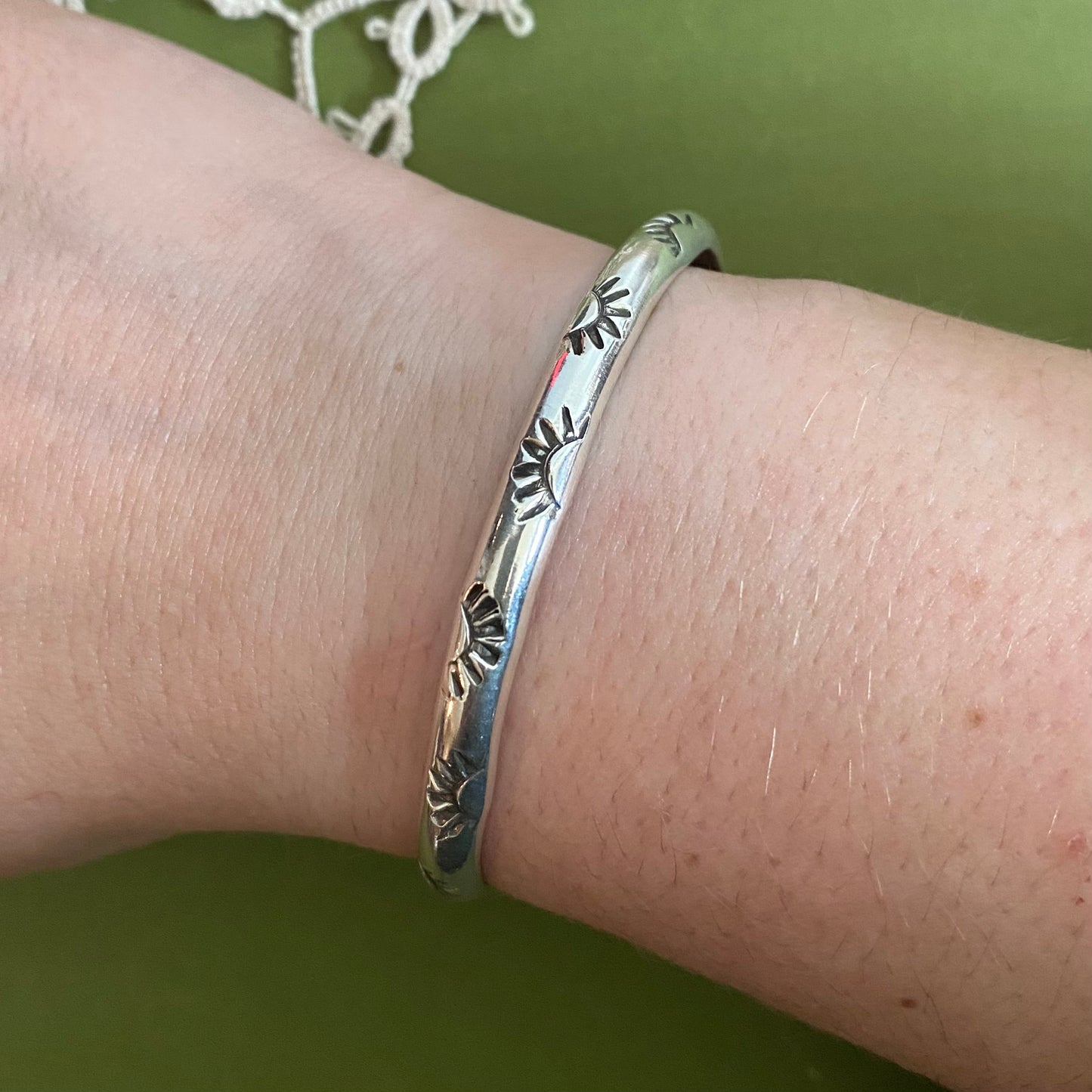 Xsmall/Small Sola Hand Stamped Cuff Bracelet