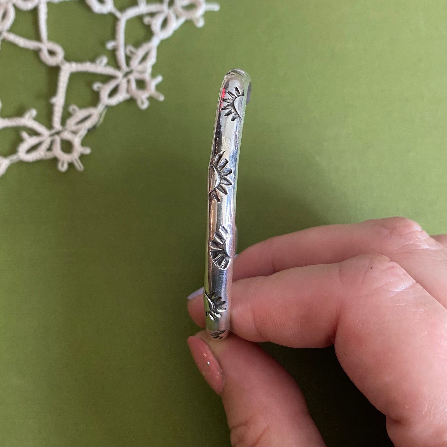 Xsmall/Small Sola Hand Stamped Cuff Bracelet
