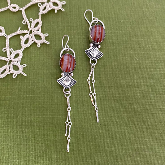 Banded Agate Earrings