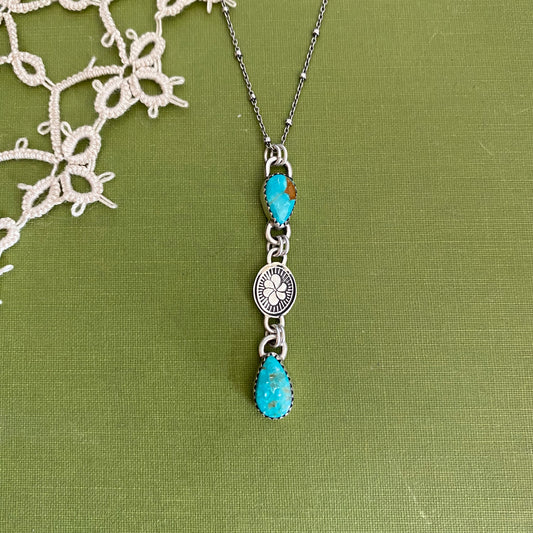 Pilot Mountain Turquoise 3 Tier Pendant