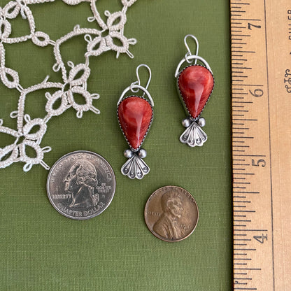 Red Spiny Oyster Earrings