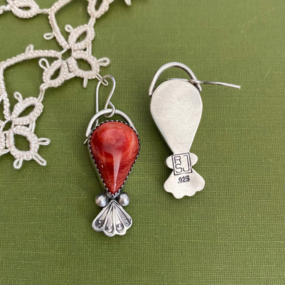 Red Spiny Oyster Earrings